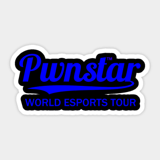 Pwnstar™ Blue World Esports Tour Baseball Swash 2 Sticker